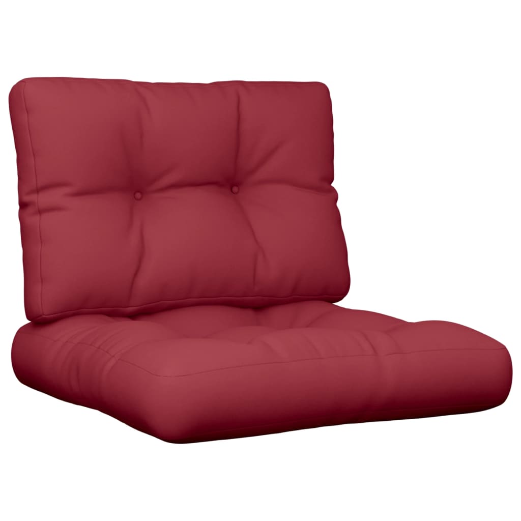 Pallet Cushions 2 pcs Wine Red Fabric