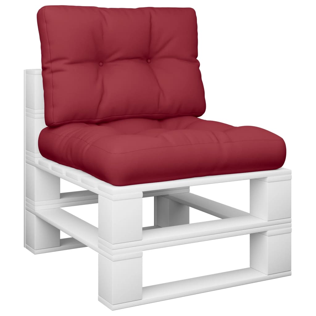 Pallet Cushions 2 pcs Wine Red Fabric
