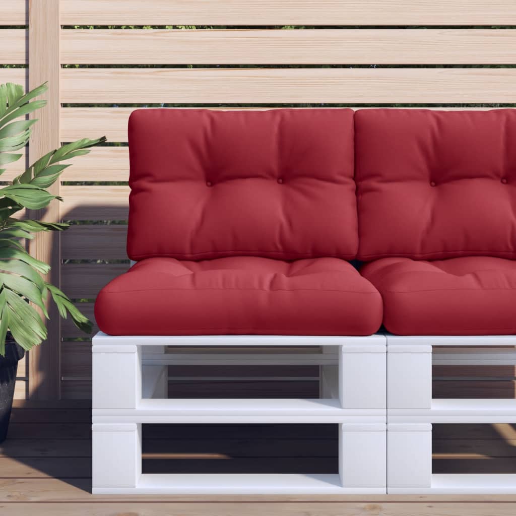 Pallet Cushions 2 pcs Wine Red Fabric