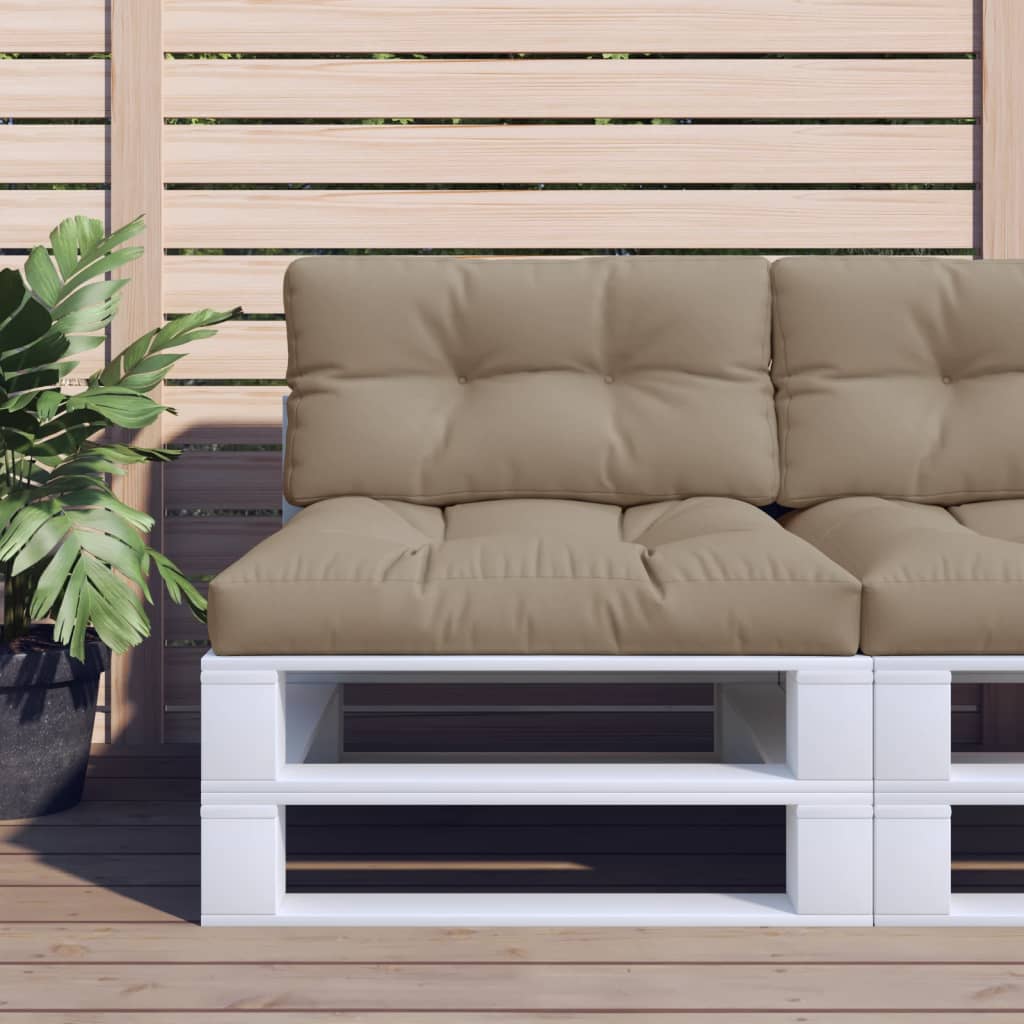 Pallet Cushions 2 pcs Taupe Fabric
