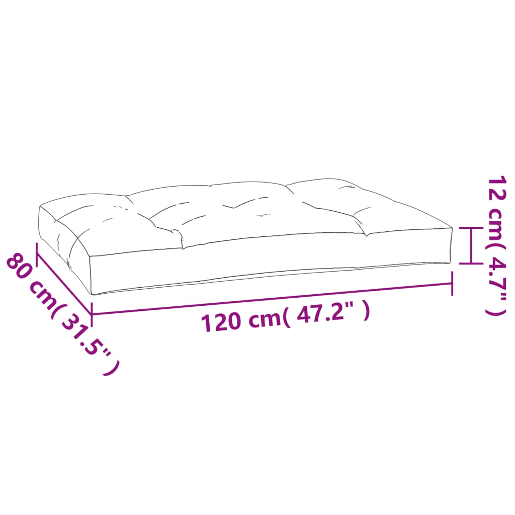 Pallet Cushions 2 pcs Cream Fabric