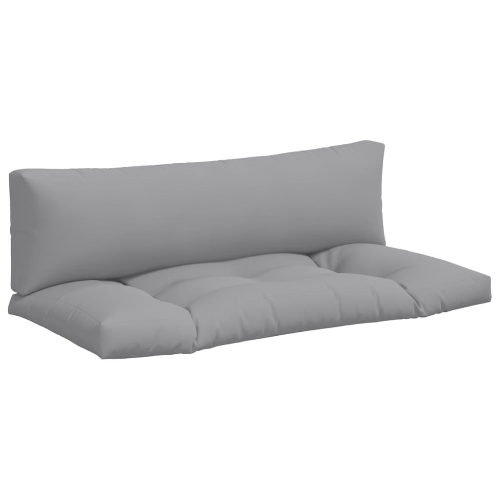 Pallet Cushions 2 pcs Grey Fabric