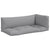 Pallet Cushions 3 pcs Grey Fabric