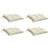 Chair Cushions 4 pcs Cream White 40x40x7 cm Oxford Fabric