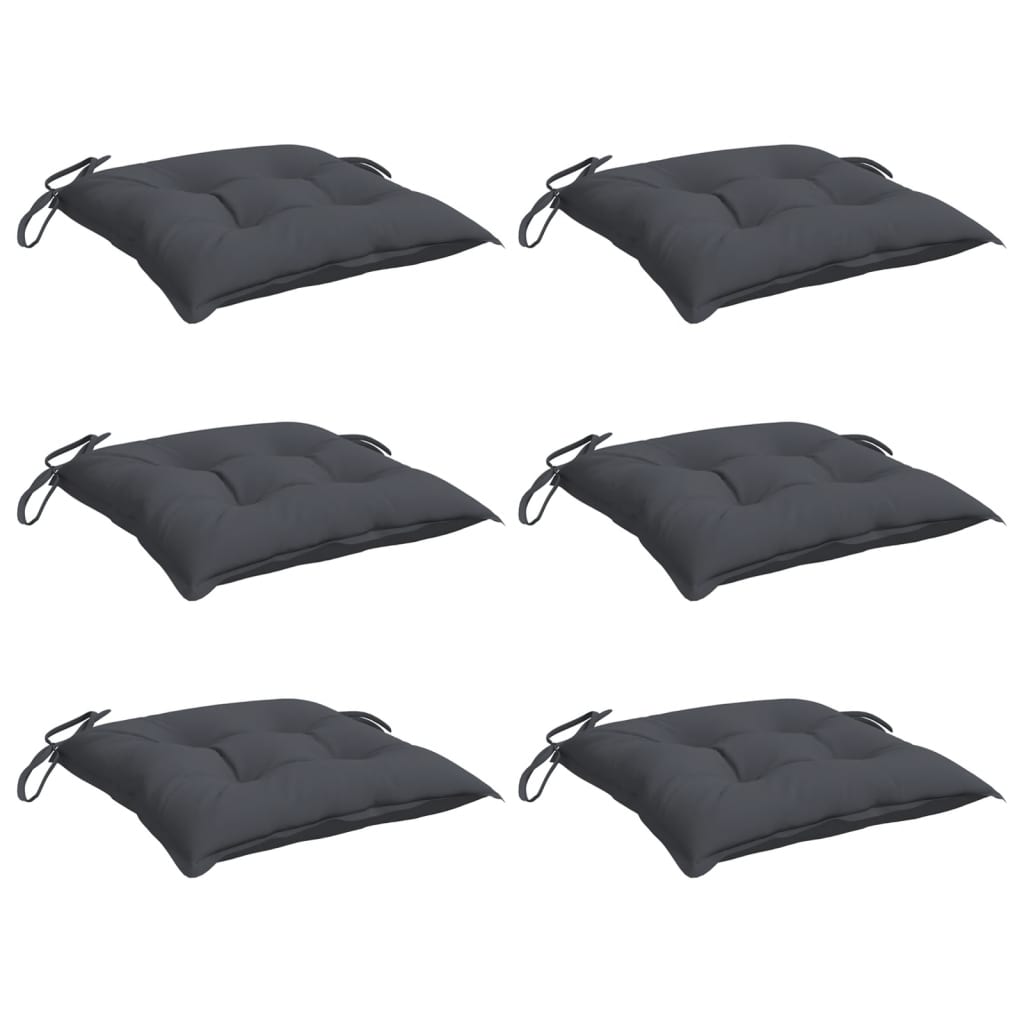 Chair Cushions 6 pcs Anthracite 50x50x7 cm Oxford Fabric