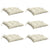 Chair Cushions 6 pcs Cream White 50x50x7 cm Oxford Fabric