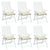 Chair Cushions 6 pcs Cream White 50x50x7 cm Oxford Fabric