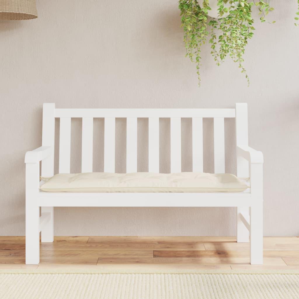 Garden Bench Cushion Cream 120x50x7 cm Oxford Fabric