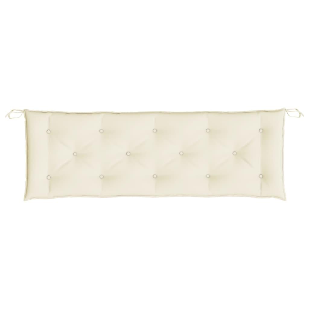 Garden Bench Cushion Cream 150x50x7 cm Oxford Fabric