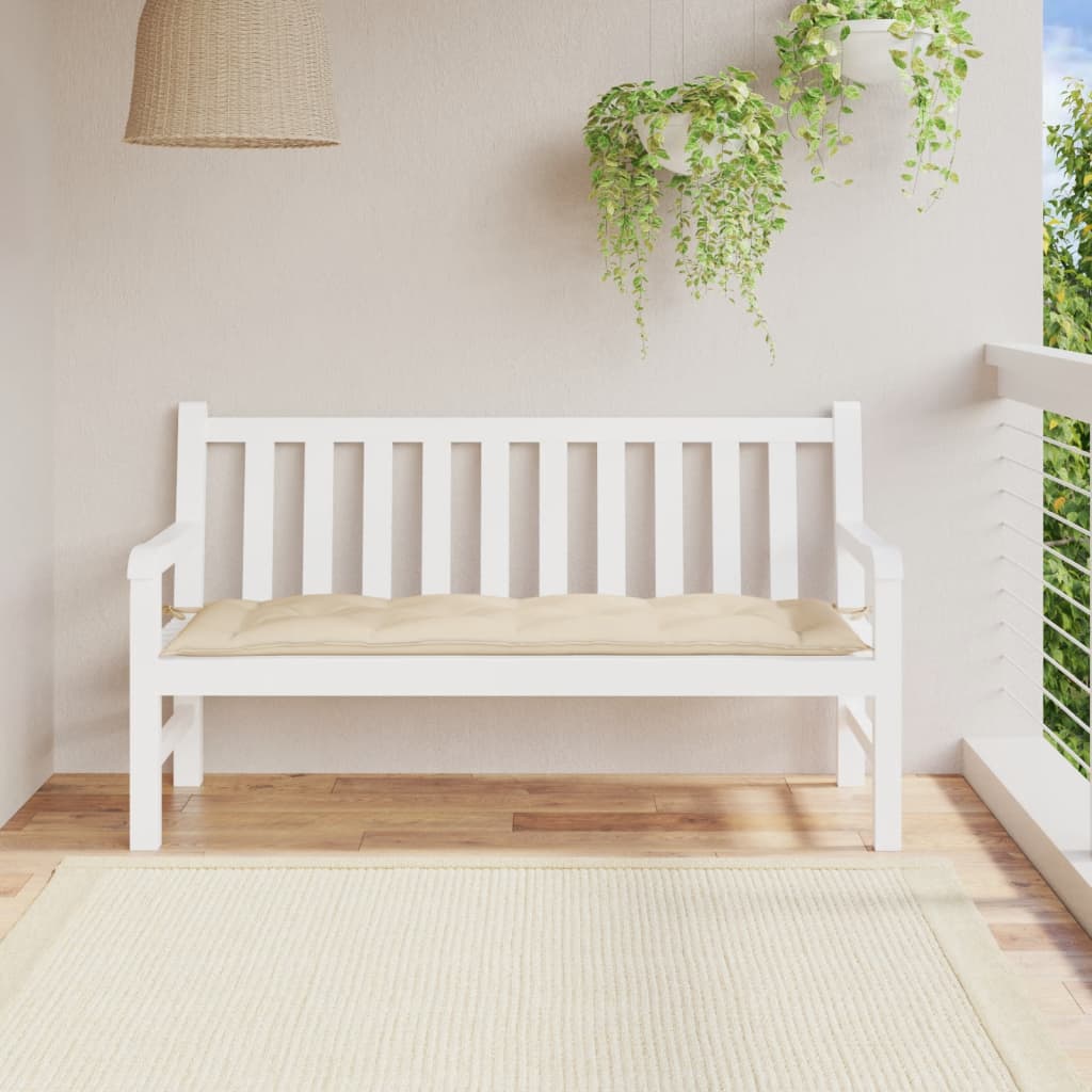 Garden Bench Cushion Beige 150x50x7 cm Oxford Fabric