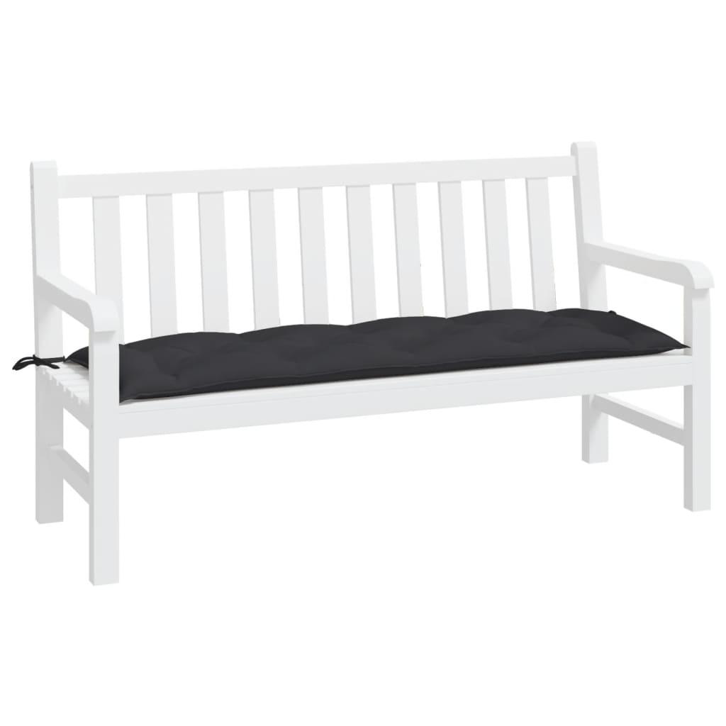 Garden Bench Cushion Black 150x50x7 cm Oxford Fabric