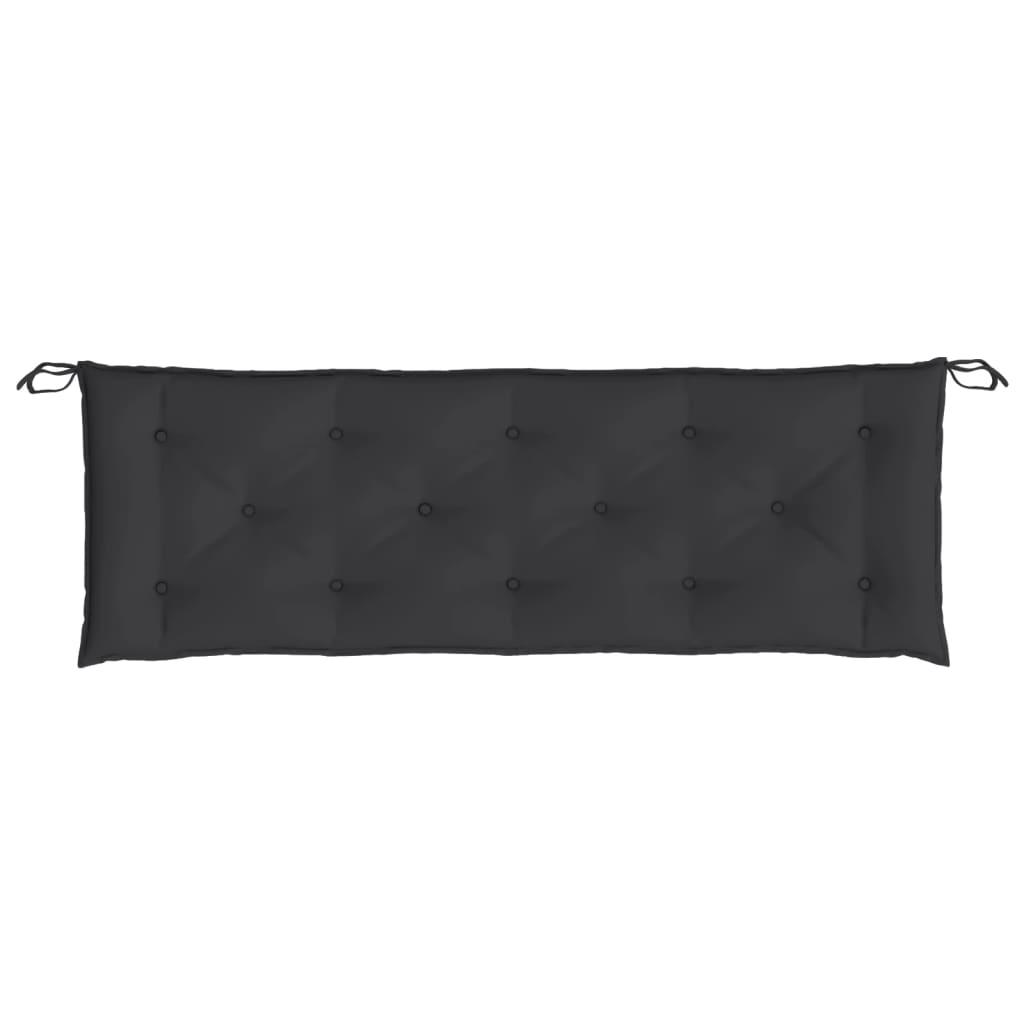 Garden Bench Cushion Black 150x50x7 cm Oxford Fabric