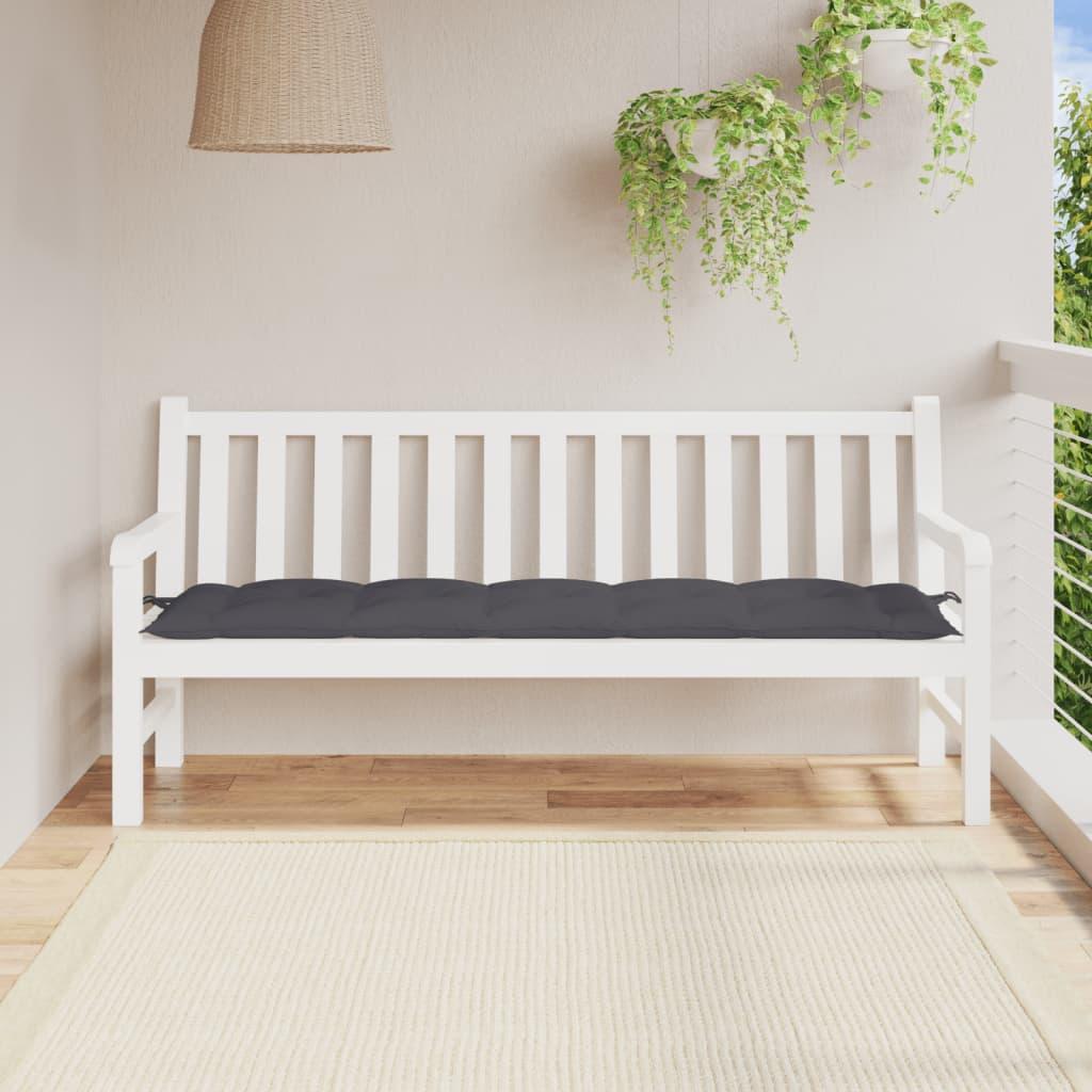 Garden Bench Cushion Anthracite 180x50x7 cm Oxford Fabric