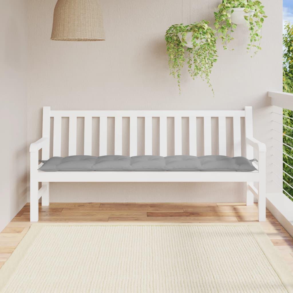 Garden Bench Cushion Grey 180x50x7 cm Oxford Fabric