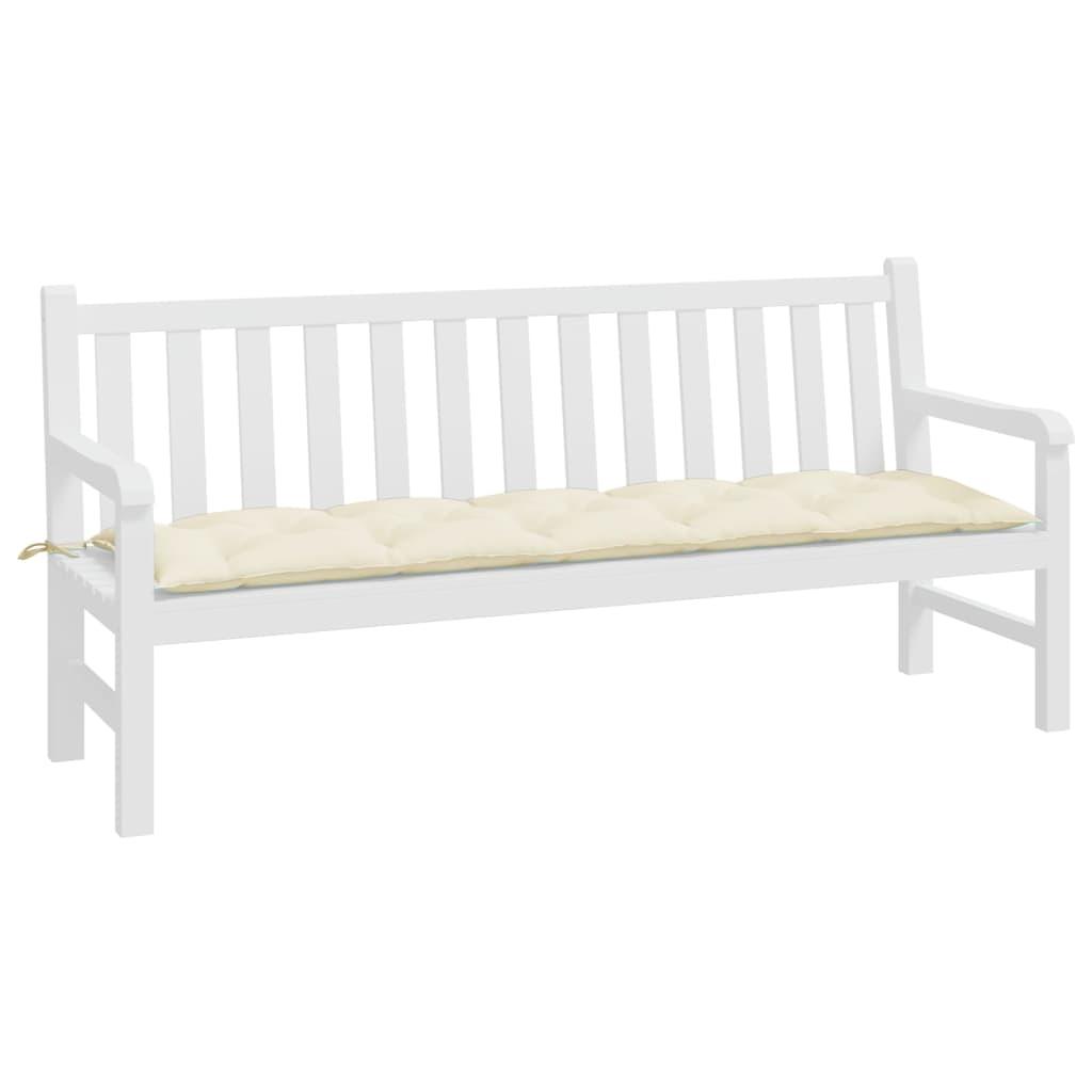 Garden Bench Cushion Cream 180x50x7 cm Oxford Fabric