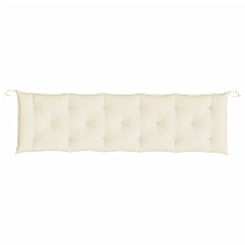 Garden Bench Cushion Cream 180x50x7 cm Oxford Fabric