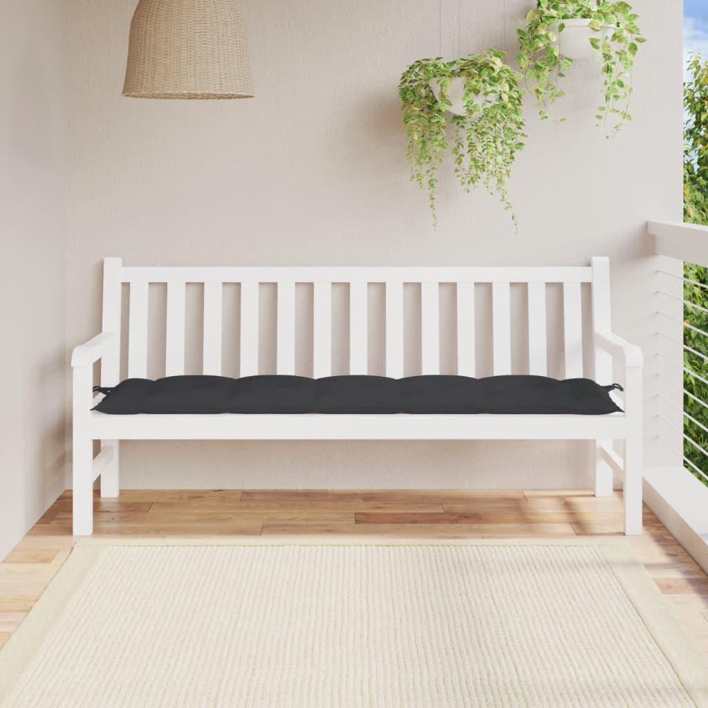 Garden Bench Cushion Black 180x50x7 cm Oxford Fabric