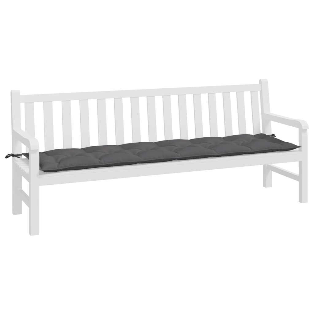 Garden Bench Cushion Anthracite 200x50x7 cm Oxford Fabric