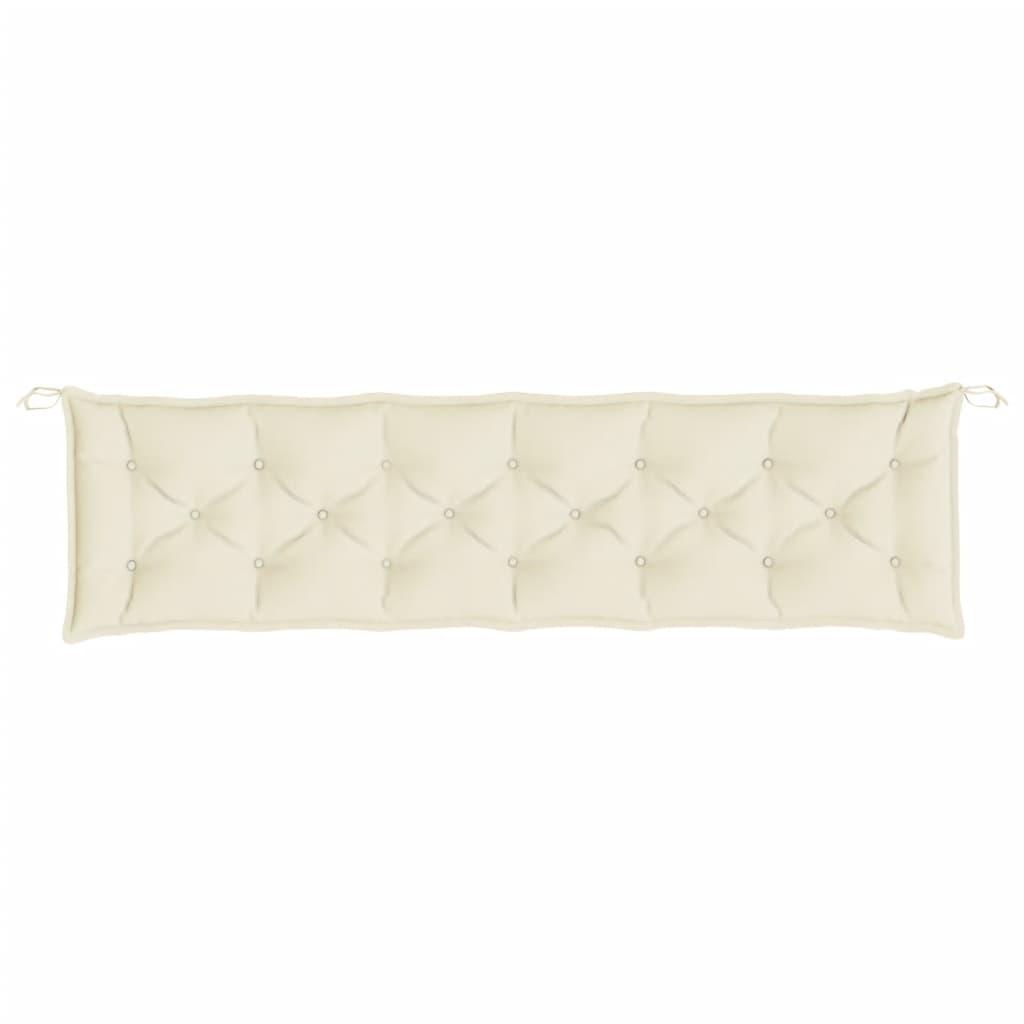 Garden Bench Cushion Cream 200x50x7 cm Oxford Fabric