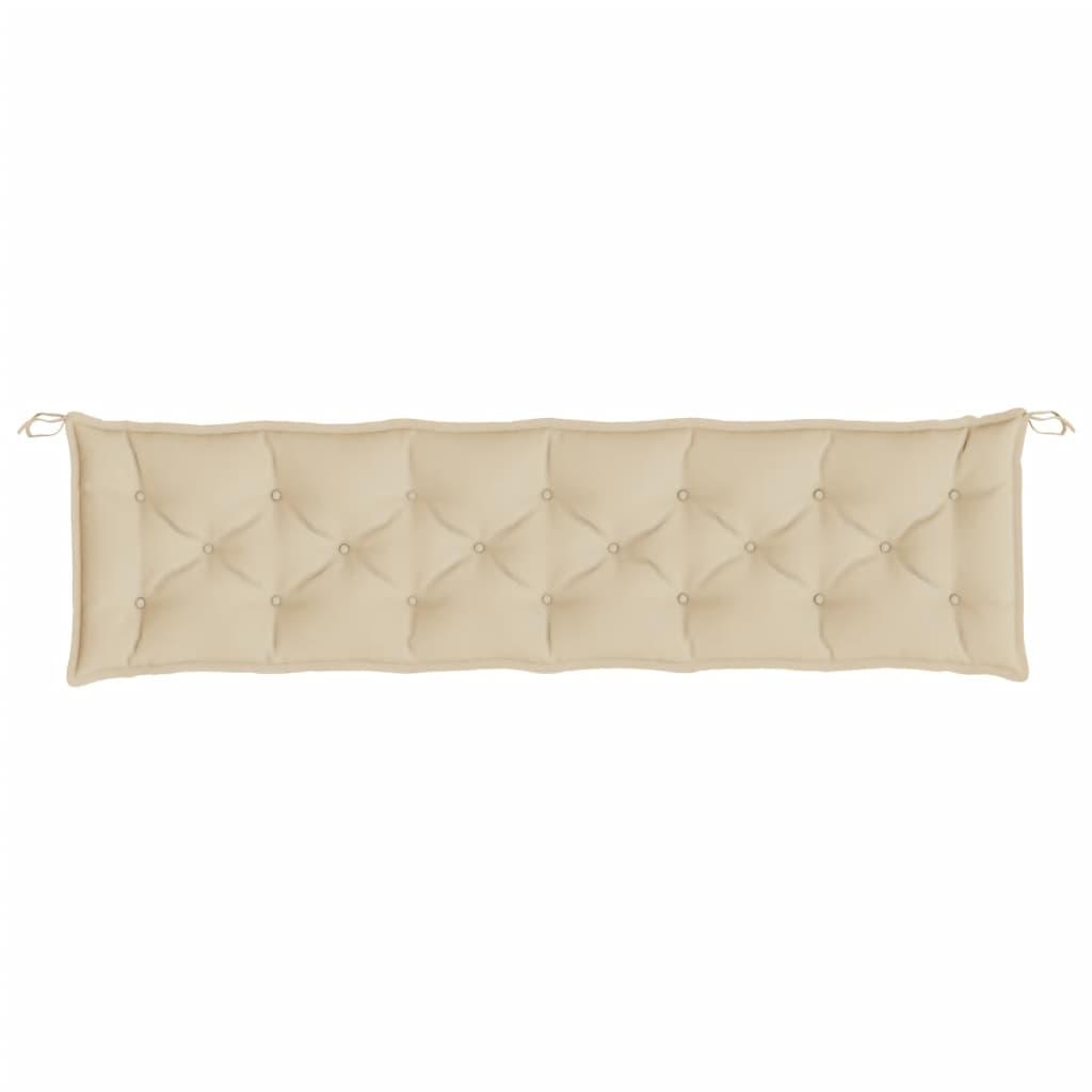 Garden Bench Cushion Beige 200x50x7 cm Oxford Fabric