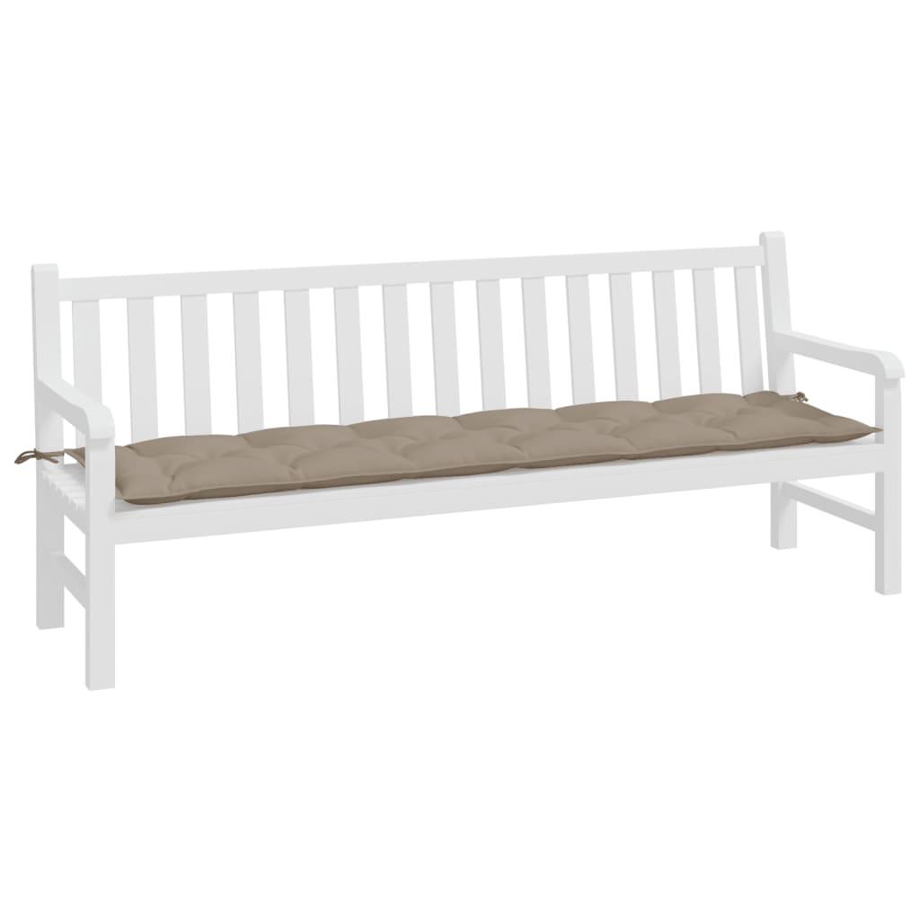 Garden Bench Cushion Taupe 200x50x7 cm Oxford Fabric