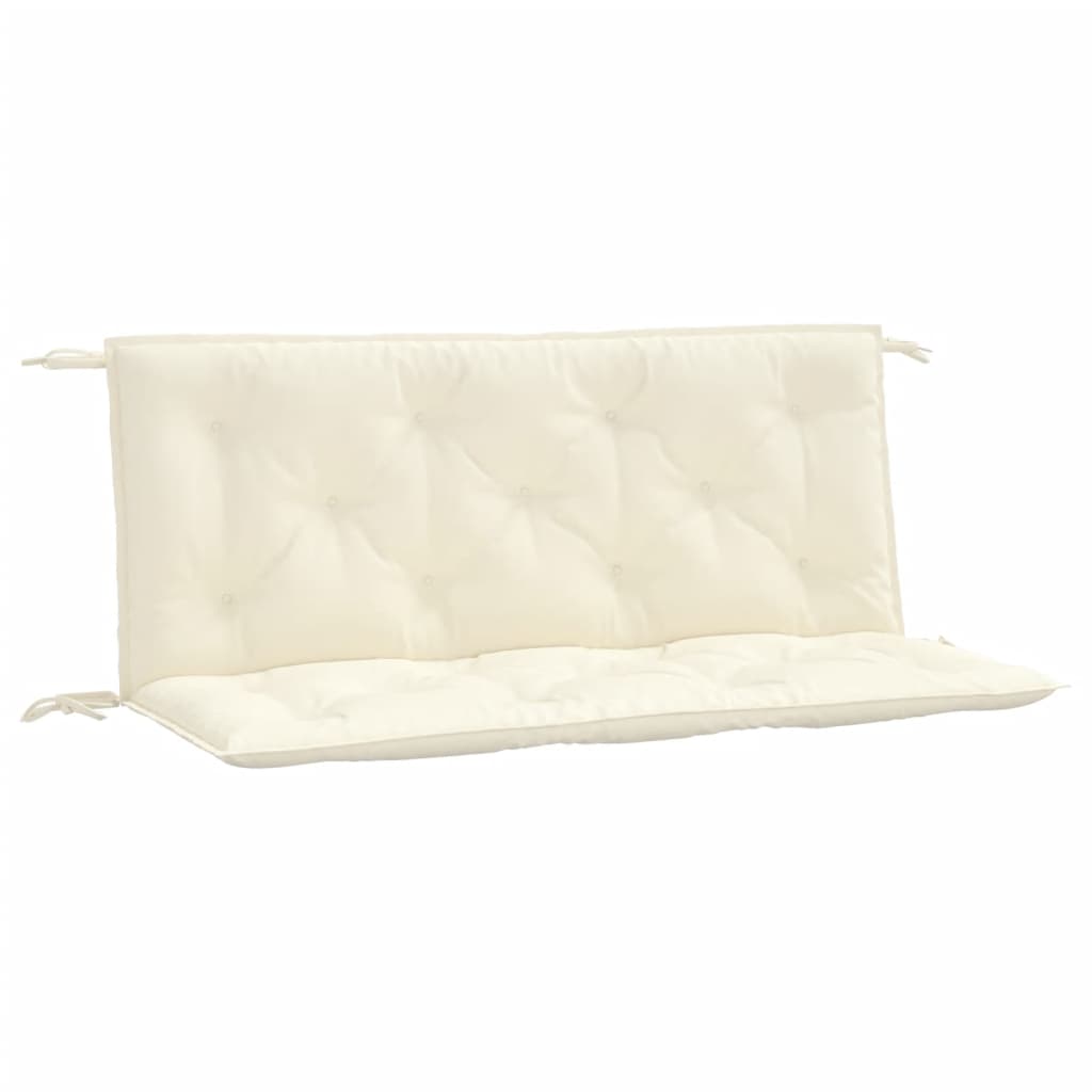 Garden Bench Cushions 2 pcs Cream White 120x50x7 cm Oxford Fabric