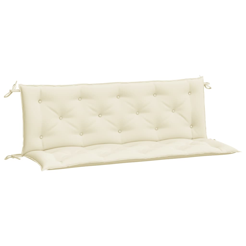 Garden Bench Cushions 2 pcs Cream White 150x50x7 cm Oxford Fabric