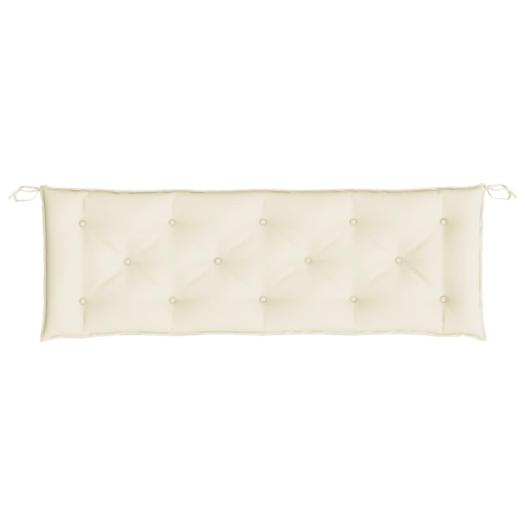 Garden Bench Cushions 2 pcs Cream White 150x50x7 cm Oxford Fabric