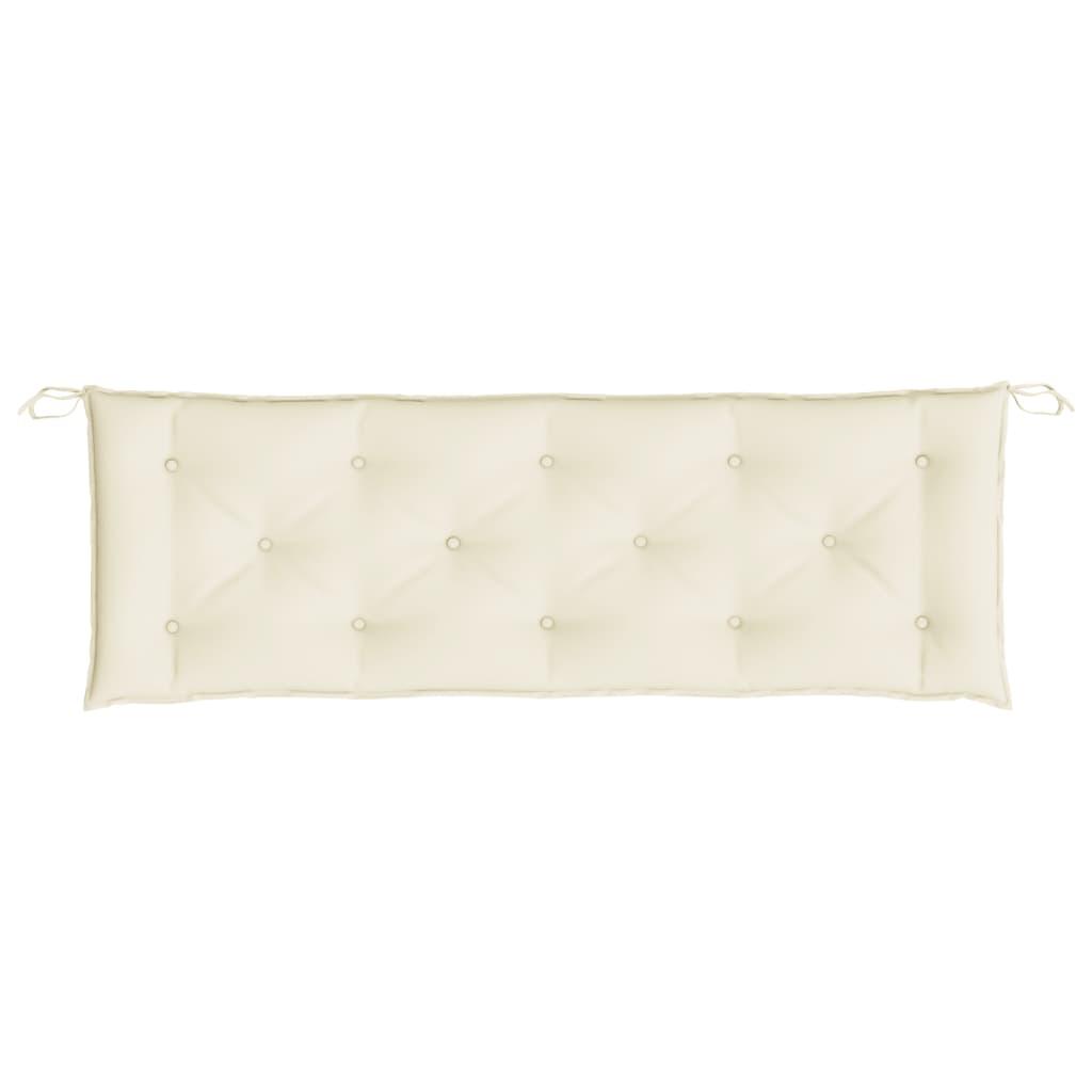 Garden Bench Cushions 2 pcs Cream White 150x50x7 cm Oxford Fabric