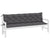 Garden Bench Cushions 2pcs Anthracite 200x50x7cm Oxford Fabric