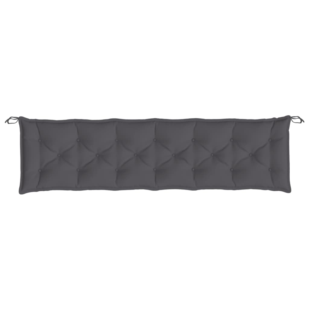 Garden Bench Cushions 2pcs Anthracite 200x50x7cm Oxford Fabric