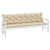 Garden Bench Cushions 2 pcs Beige 200x50x7 cm Oxford Fabric