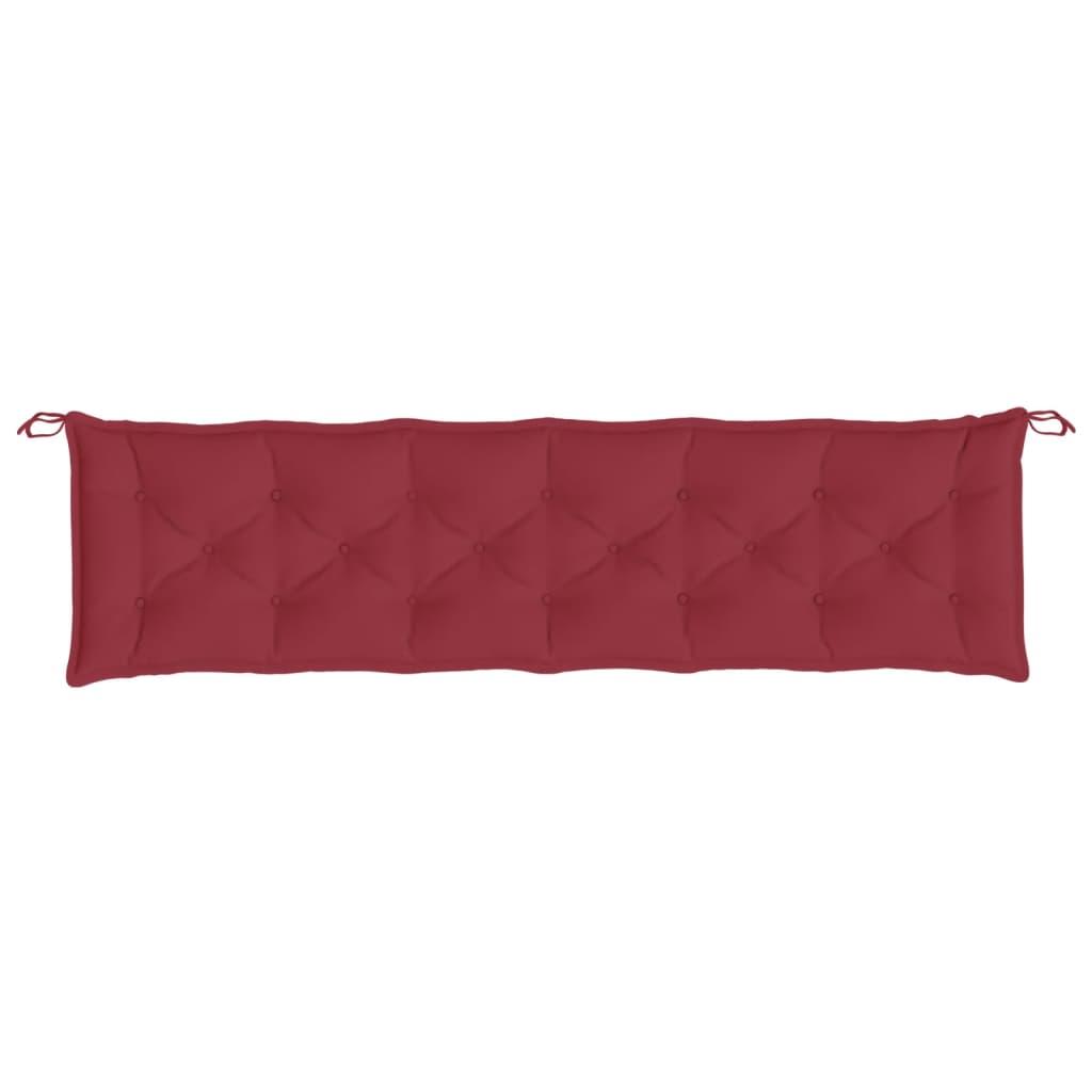 Garden Bench Cushions 2pcs Wine Red 200x50x7cm Oxford Fabric