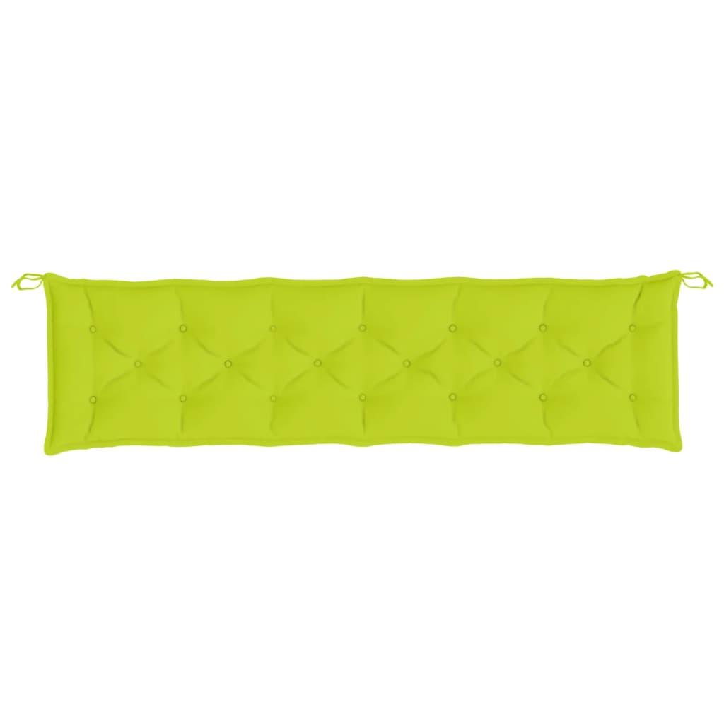 Garden Bench Cushions 2pcs Bright Green 200x50x7cm Oxford Fabric