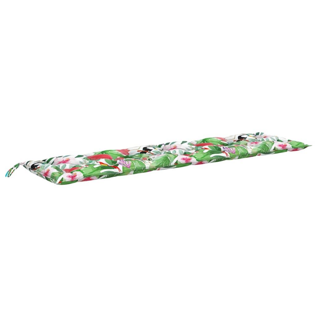 Garden Bench Cushions 2pcs Multicolour 200x50x7cm Fabric
