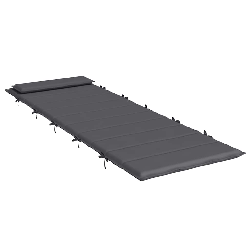 Sun Lounger Cushion Anthracite 180x60x4 cm Oxford Fabric