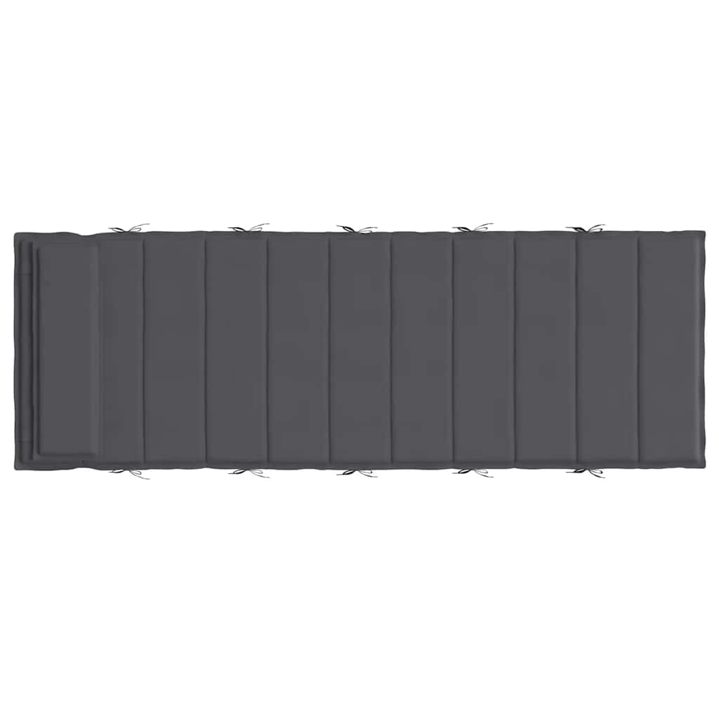 Sun Lounger Cushion Anthracite 180x60x4 cm Oxford Fabric