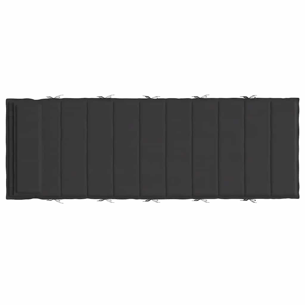 Sun Lounger Cushion Black 180x60x4 cm Oxford Fabric