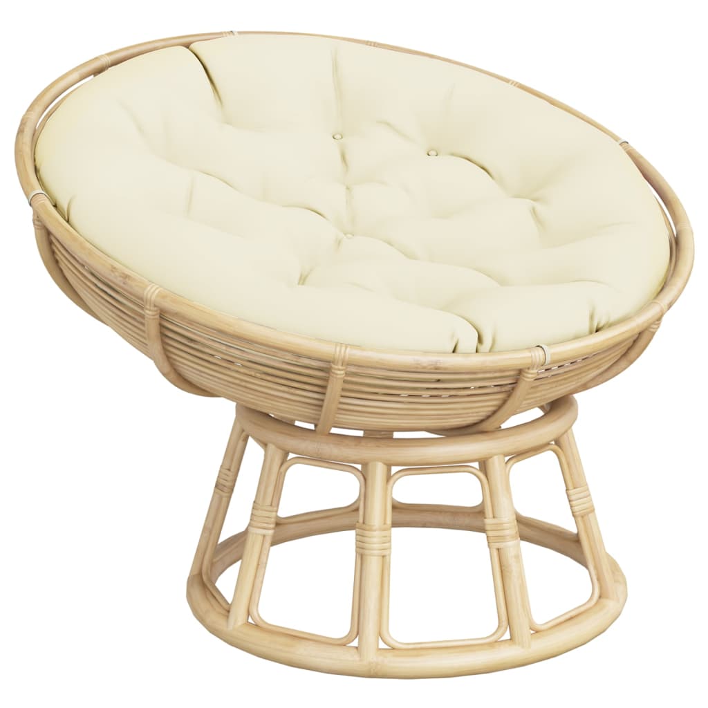 Round Cushion Cream Ø 100 x11 cm Oxford Fabric