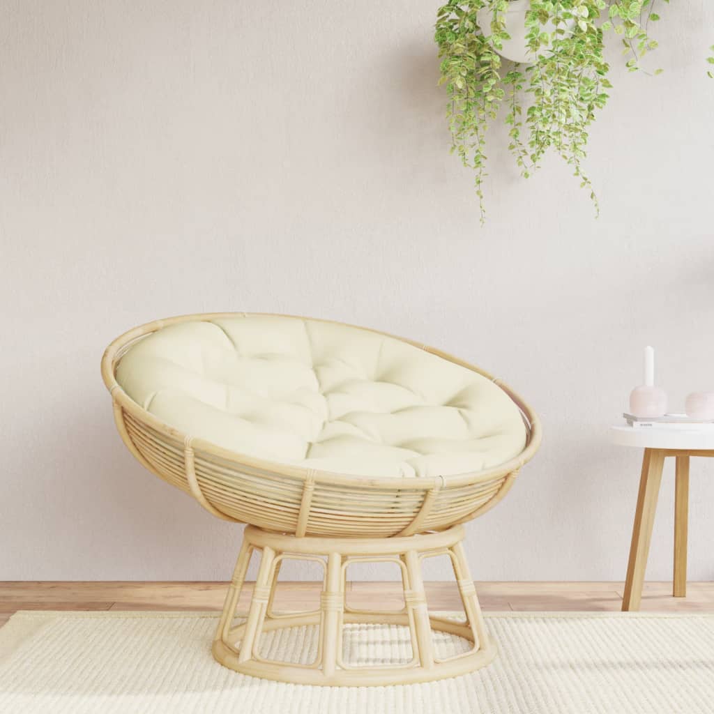 Round Cushion Cream Ø 100 x11 cm Oxford Fabric