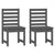 3 Piece Garden Bistro Set Grey Solid Wood Pine