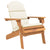 Adirondack Garden Chair with Cushions Solid Wood Acacia