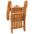 Adirondack Garden Chair with Footrest Solid Wood Acacia