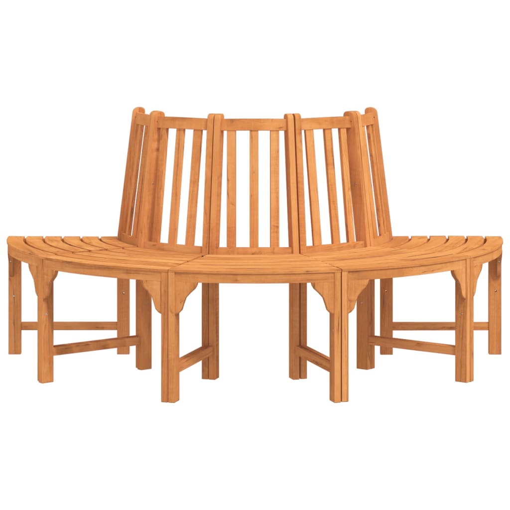 Half Round Tree Bench Ø208 cm Solid Wood Eucalyptus