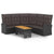 2 Piece Garden Lounge Set with Cushions Black Poly Rattan