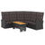 2 Piece Garden Lounge Set with Cushions Black Poly Rattan