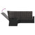 2 Piece Garden Lounge Set with Cushions Black Poly Rattan