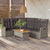 2 Piece Garden Lounge Set with Cushions Grey Poly Rattan