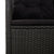 3 Piece Garden Lounge Set with Cushions Black Poly Rattan