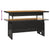 3 Piece Garden Lounge Set with Cushions Black Poly Rattan